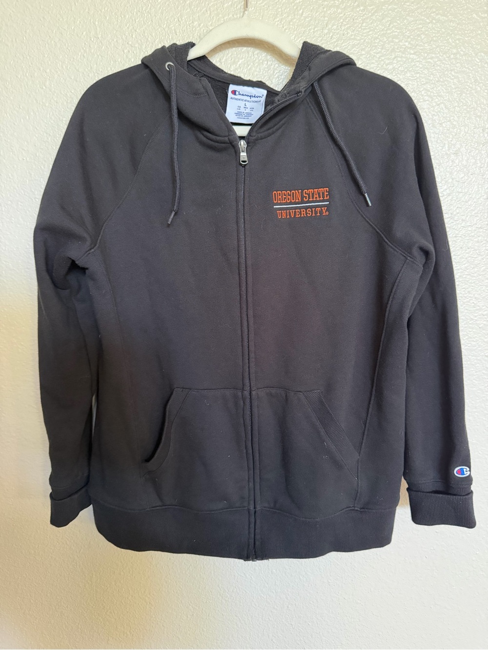 Champion Oregon State University OSU Full Zip Hoodie L